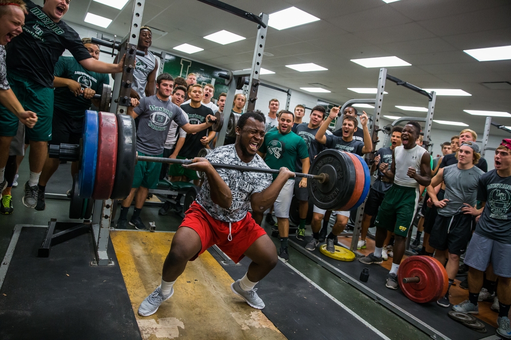 Lakewood Ranch High School First Football Practice Weight Training